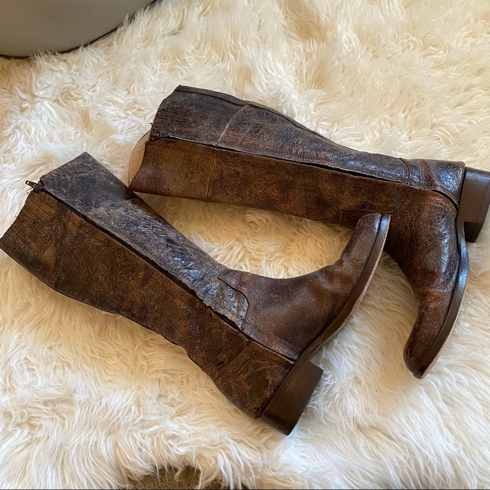 Distressed boot English Reins Steve Madden 8 brown